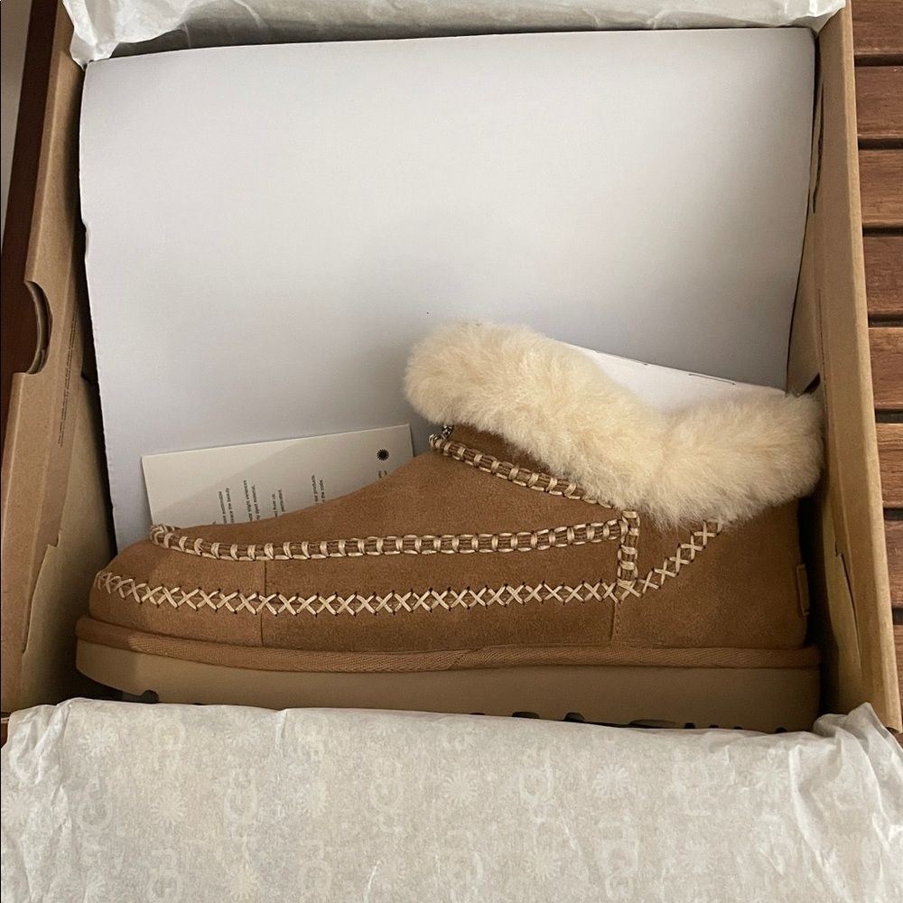 UGG Classic Ultra Mini Alpine Booties Chestnut USA Women Size 6/UK 4/EU 37 - Picture 6 of 8